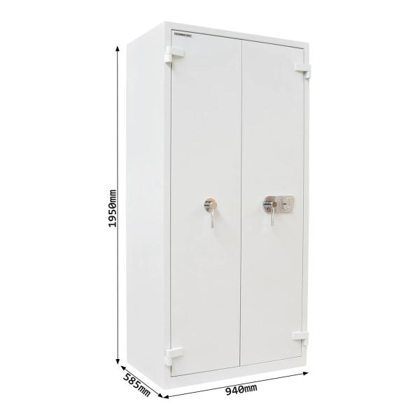 Rottner Stahlbüroschrank S2 Office 3 Fire Premium Doppelbartschloss lichtgrau T05649